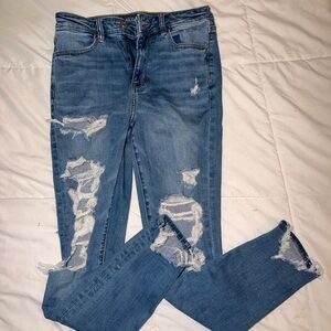 American Eagle Outfitters Distressed Denim Skinny Jeans